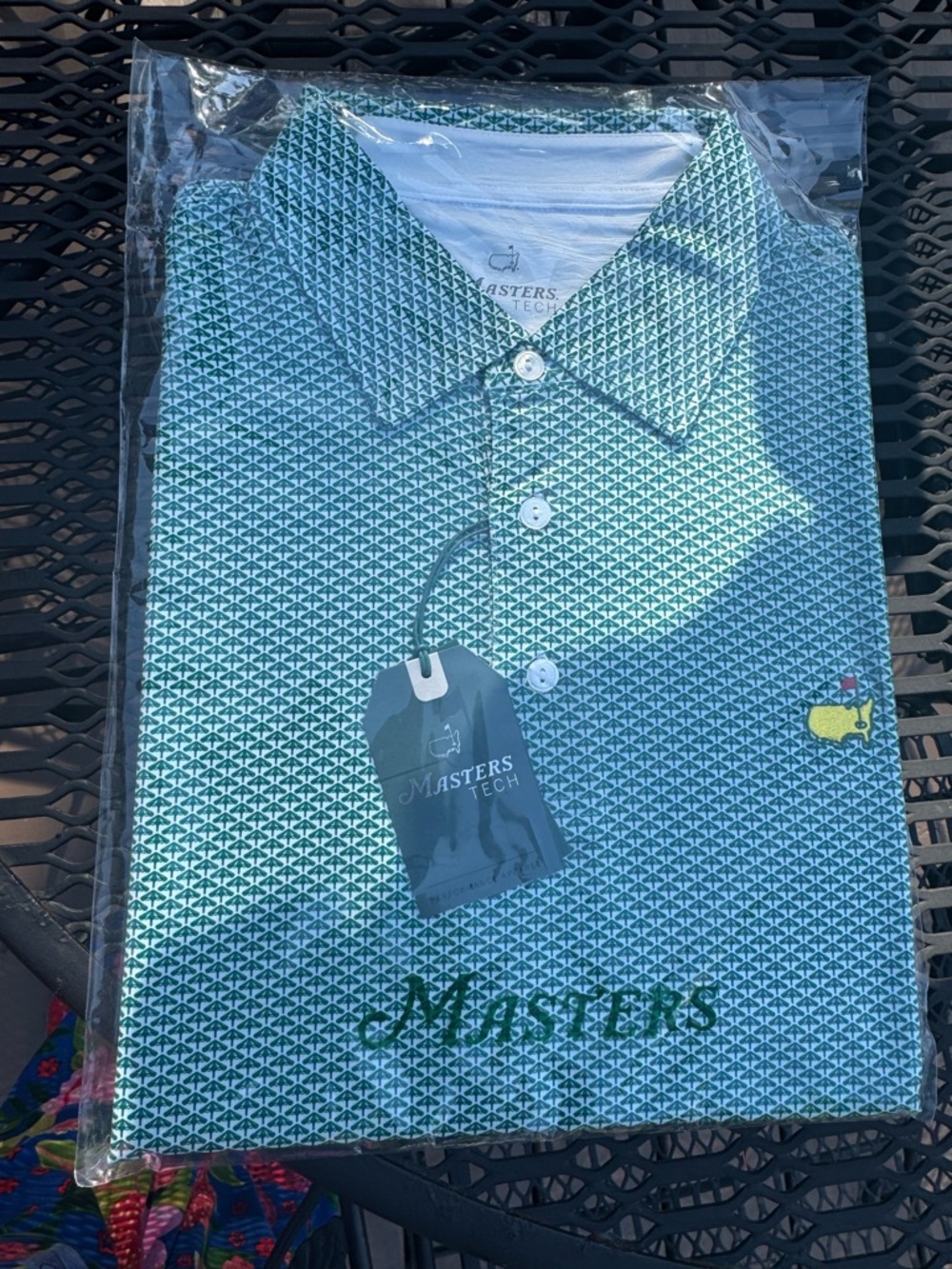 Masters Green Umbrella Pattern Polo Shirt